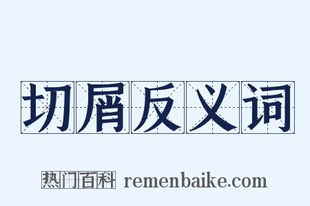 切屑反义词是什么意思的图片